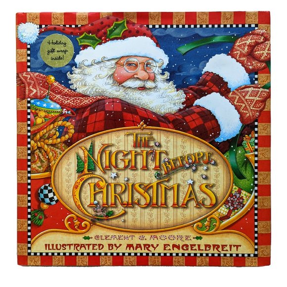 Mary Engelbreit Night Before Christmas Oversize Book with Wrapping Paper - Picture 2 of 10
